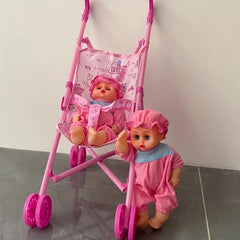 Adorable Handcart Toy Trolley Girl's Home Simulation Folding Cart