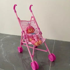 Adorable Handcart Toy Trolley Girl's Home Simulation Folding Cart