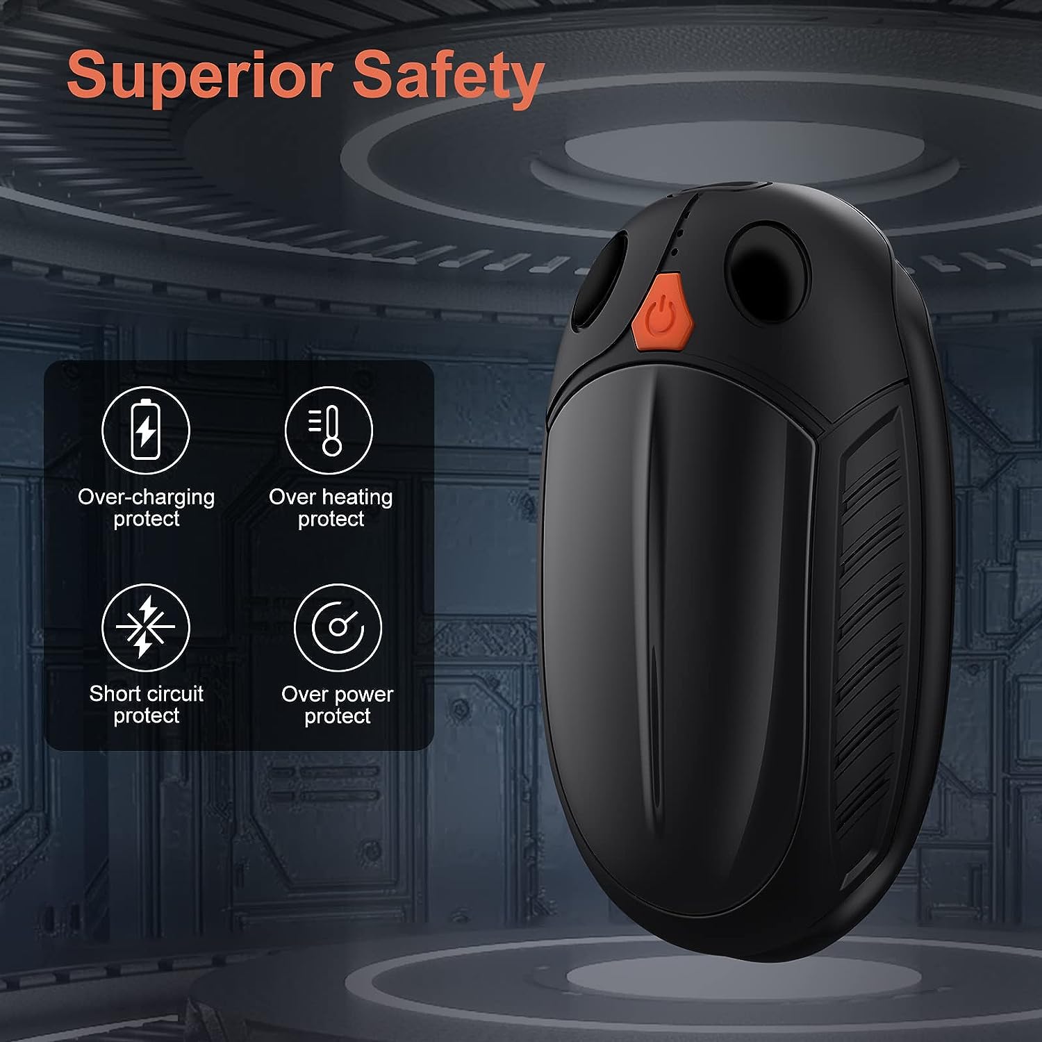 2pcs Rechargeable Hand Warmers 4000mAh 2 in 1 Hand Warmer Portable