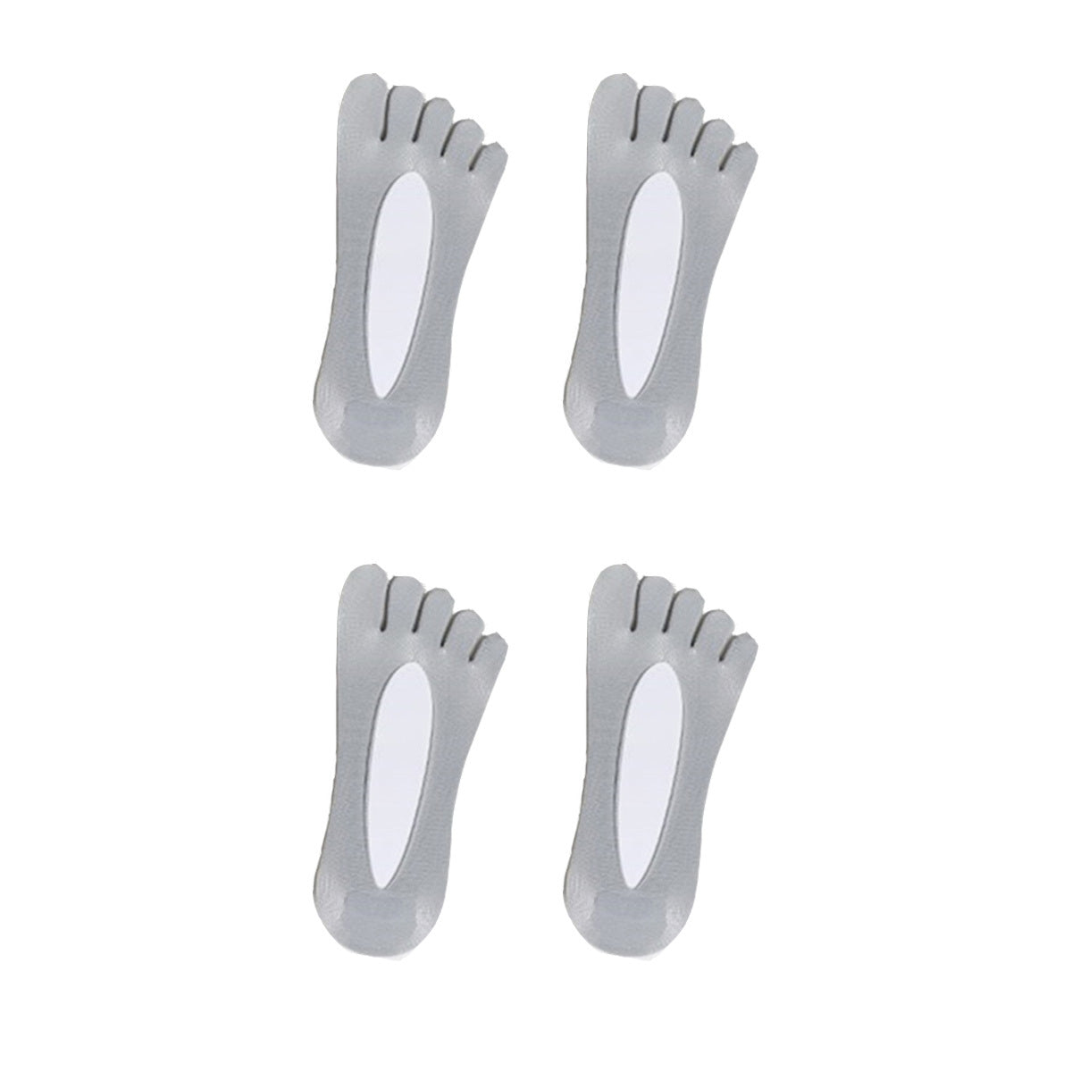 Women's No Show Boat Socks 4 Pairs Five Toe Sweat Absorption Thin Socks
