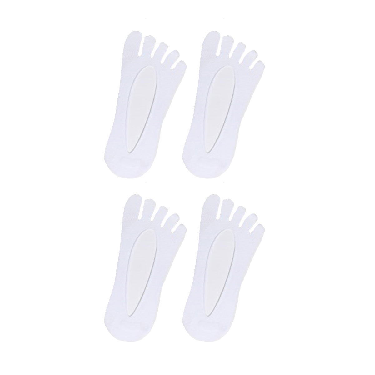 Women's No Show Boat Socks 4 Pairs Five Toe Sweat Absorption Thin Socks