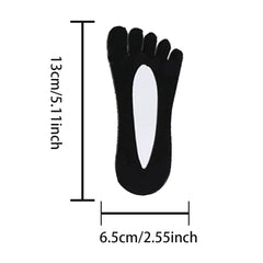 Women's No Show Boat Socks 4 Pairs Five Toe Sweat Absorption Thin Socks