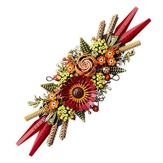 Fomantic Flower Rose Dried Flower Centrepiece Building Block DIY Potted Holiday