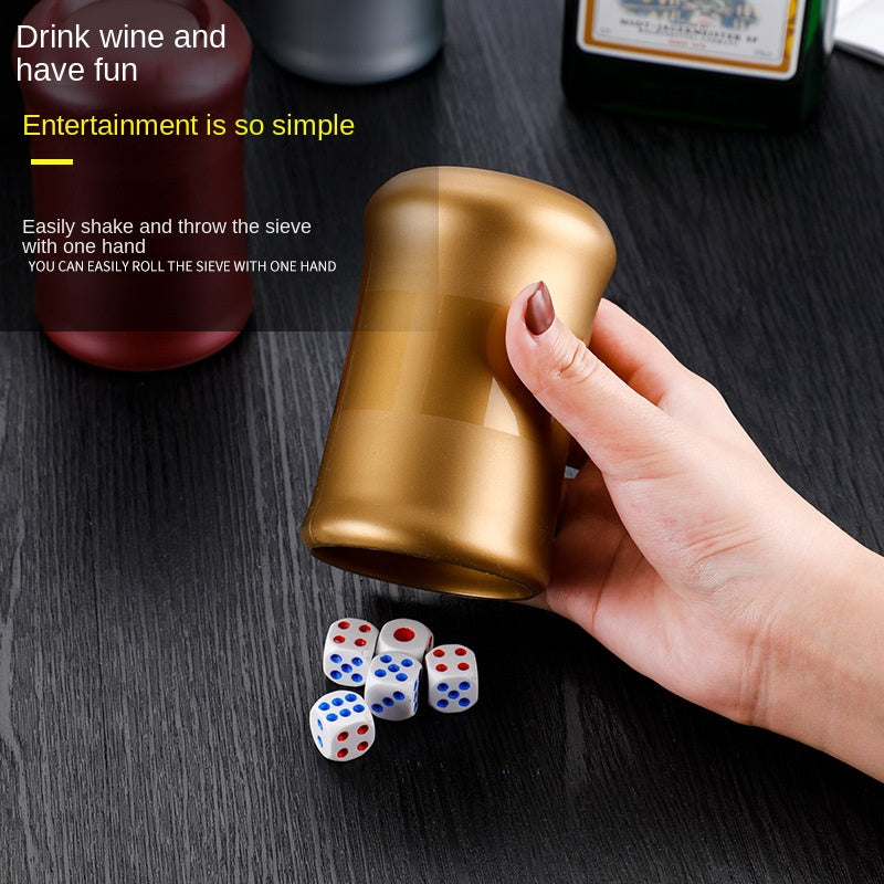 Portable Dice Cup Set 5 Dices Bar KTV Entertainment & Game Fun
