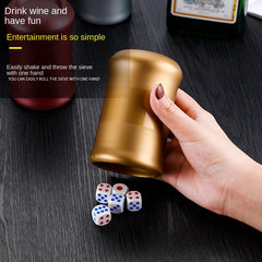 Portable Dice Cup Set 5 Dices Bar KTV Entertainment & Game Fun