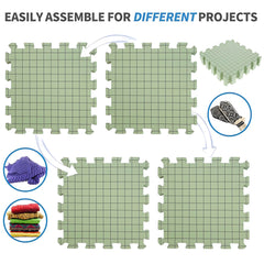 4pcs Ultra Thick Foam Knitting Block Mat - Grid Knitting Board