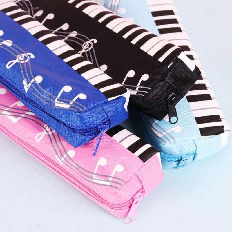 Student Pencil Case Single Layer Oxford Cloth Pen Bag For Girls Boy Musical Note
