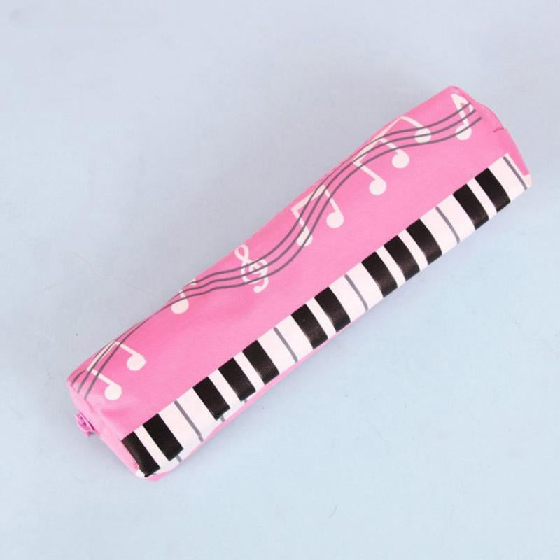 Student Pencil Case Single Layer Oxford Cloth Pen Bag For Girls Boy Musical Note
