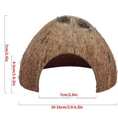 2pcs Natural Coconut Shell Small Pet Shelters