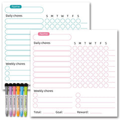 Magnetic Whiteboard Reward and Chore Chart Set