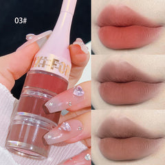 Matte 3 Lipstick Set Long Lasting Waterproof Red 3 In 1 Multilayer Lip Gloss