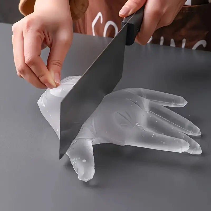 100pcs Disposable Clear Vinyl Gloves Latex TPE Gloves