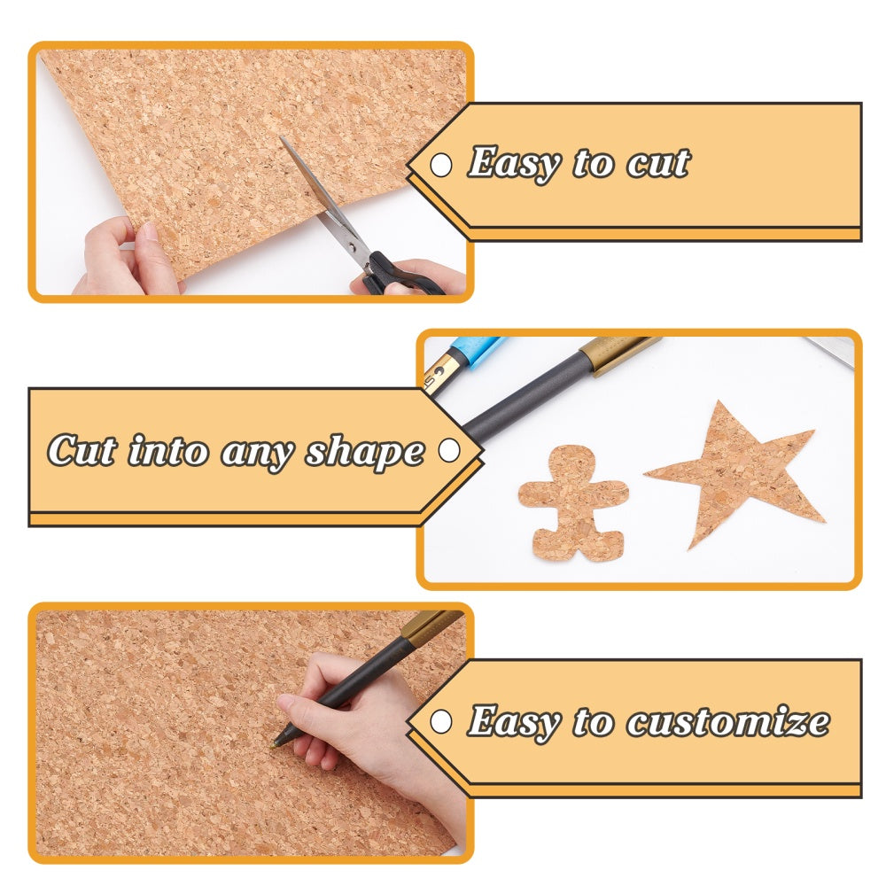 2pcs Cork Fabric Sheets for Handheld Bag Making