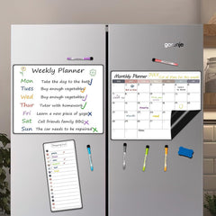 3pc Magnetic Monthly Calendar For Fridge Colorful Magnetic Whiteboard