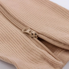 Open Toe Zipper Compression Socks for Women Men