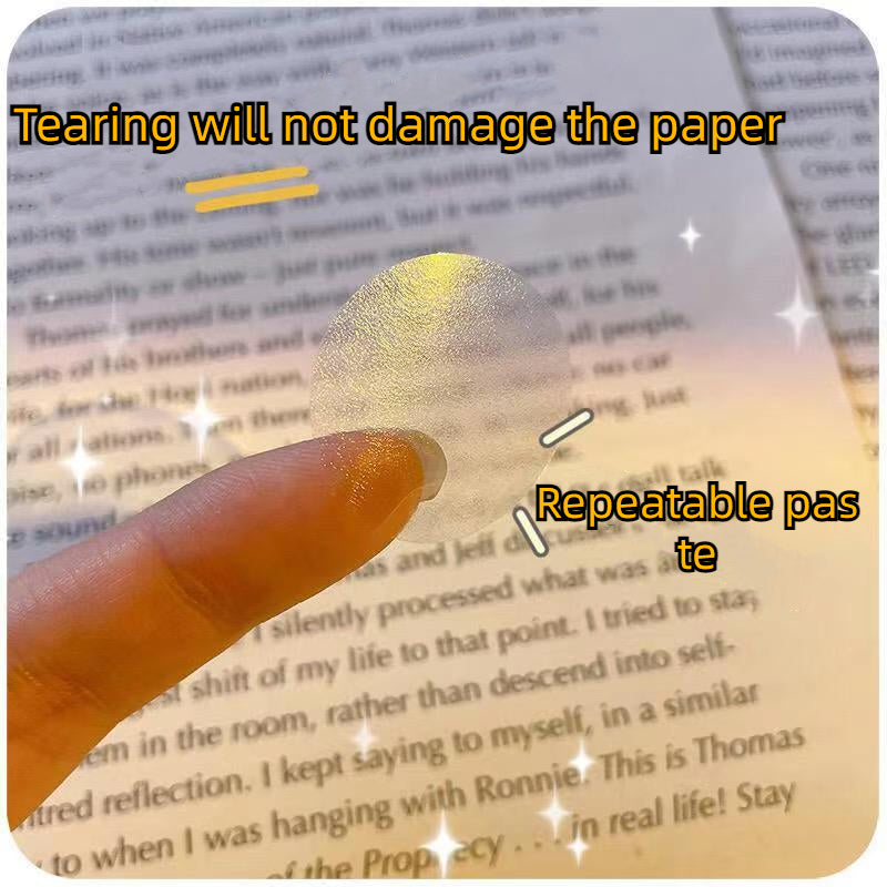 Round Transparent Dot Stickers Waterproof Convenience Marker Stickers