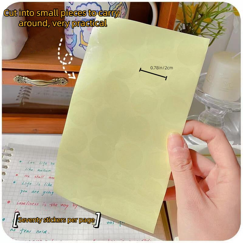 Round Transparent Dot Stickers Waterproof Convenience Marker Stickers