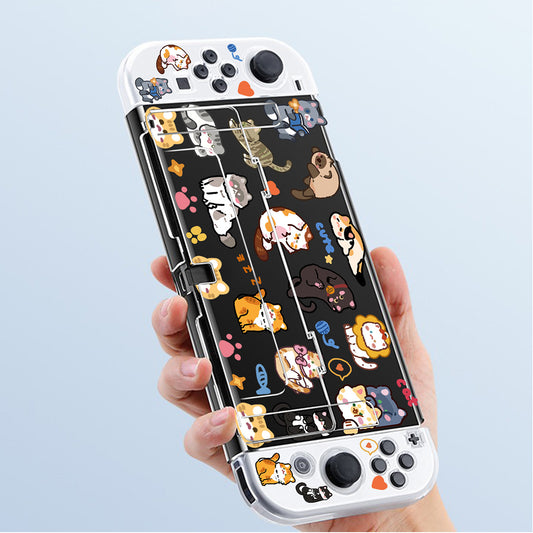 Full Screen Kittens Switch Protective Shell For Switch OLED Frosted Hard Shell