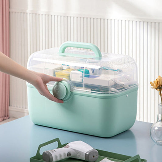 1pc Portable Medicine Storage Box Lightweight Household Emergency Handbag
