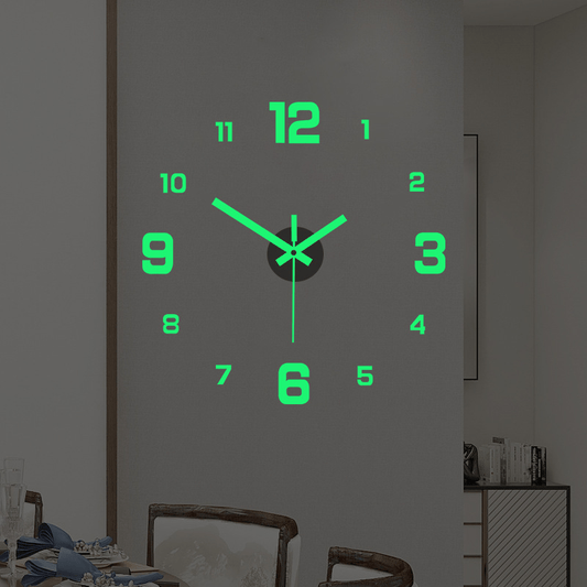 EW Creative Luminous Digital DIY Silent Wall Clock