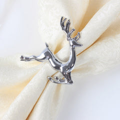 1pc Golden Deer Napkin Rings Solid Buckle Cast Iron Polished Metal