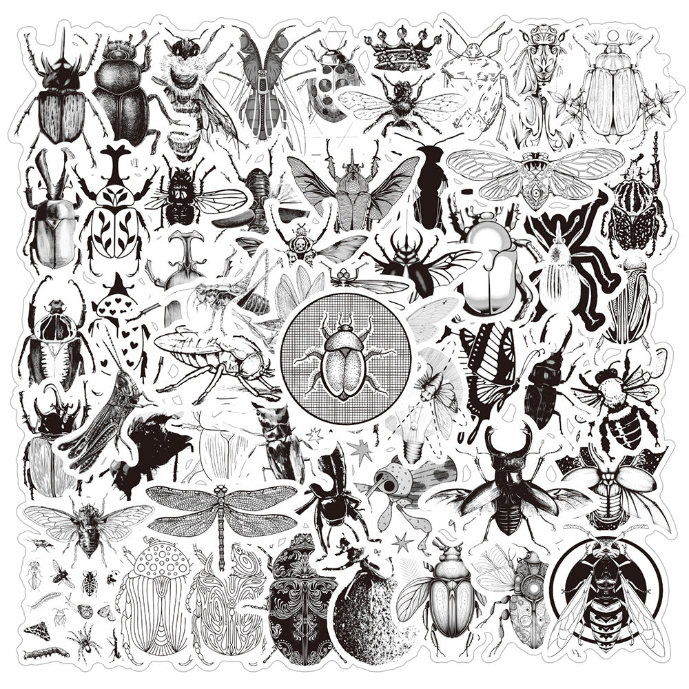 68pcs Insect Elk Waterproof Stickers Pack for DIY - Teens Girls