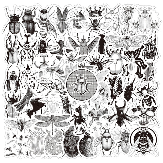 68pcs Insect Elk Waterproof Stickers Pack for DIY - Teens Girls