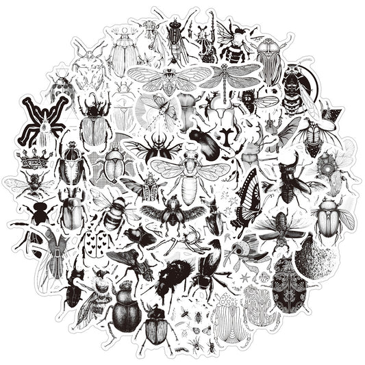 68pcs Insect Elk Waterproof Stickers Pack for DIY - Teens Girls