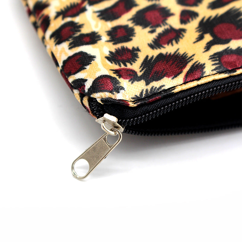 Leopard Print Makeup Bag Travel Cosmetic Pouch Toiletry Organizer