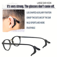 5 Pairs Non-Slip Eyeglass Ear Grips - Soft Silicone Glasses Sleeve Holder