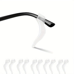 5 Pairs Non-Slip Eyeglass Ear Grips - Soft Silicone Glasses Sleeve Holder