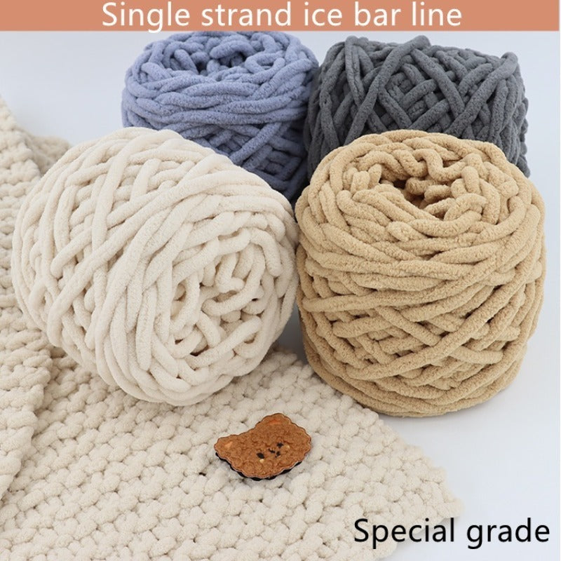 Thick Woolen Scarf Ice Strip Thread 30m Long DIY Boyfriend Gift Polyester