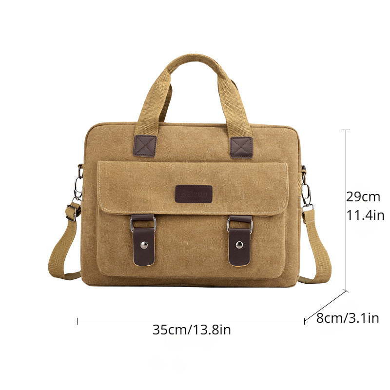 12 Inch Canvas Satchel Bag Stylish Messenger Bag