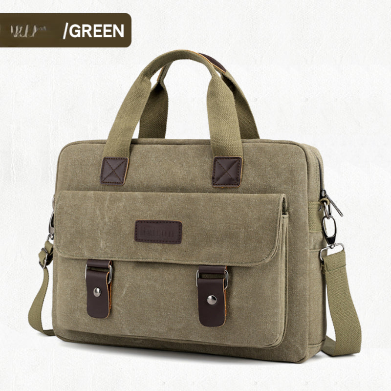 12 Inch Canvas Satchel Bag Stylish Messenger Bag