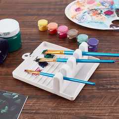 4-Slot DIY Art Brush Holder for Watercolor Paint Palette