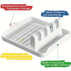 Painting Brush Rest Holder With 4 Slots Plastic Watercolor Paint Palette