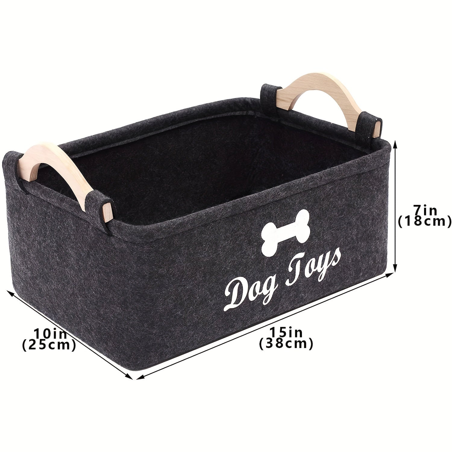 Dog Toys Storage Bin Felt Pet Supplies Basket For Dog And Cat