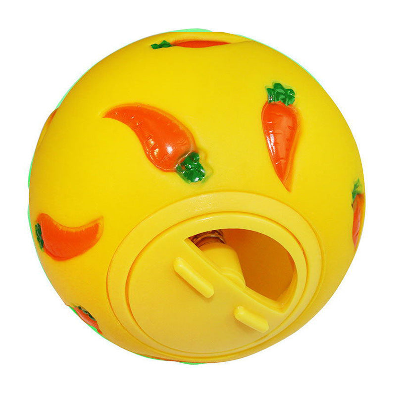 Small Pet Carrot Graphic Food Leaking Ball Rabbit Toy