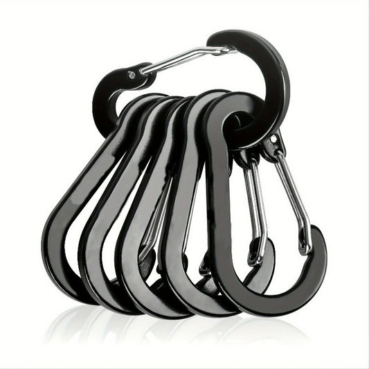 6pcs Steel Clips Metal Buckle Keychains