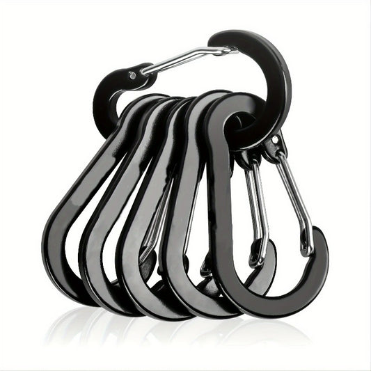 6pcs Steel Clips Metal Buckle Keychains