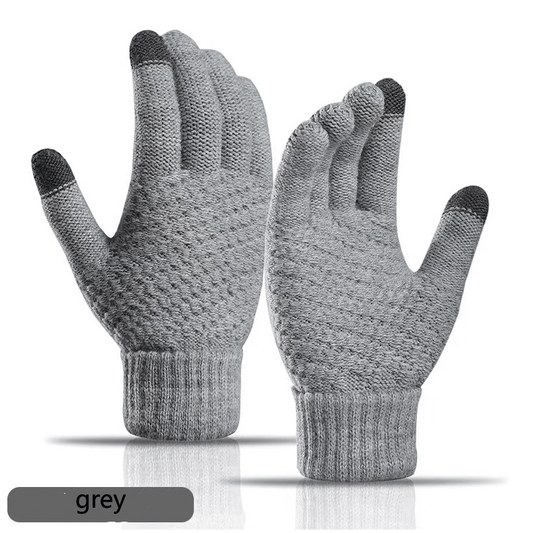 Winter Thickened Warm Wool Gloves Outdoor Windproof Cycling Gloves