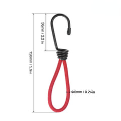 3pcs Camping Tent Elastic Rope Buckle Fixed Binding With Elastic Rope Hook