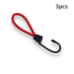 3pcs Camping Tent Elastic Rope Buckle Fixed Binding With Elastic Rope Hook