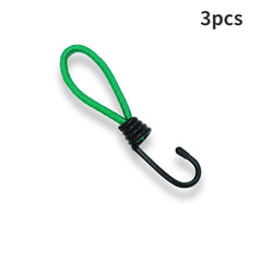 3pcs Camping Tent Elastic Rope Buckle Fixed Binding With Elastic Rope Hook