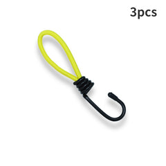 3pcs Camping Tent Elastic Rope Buckle Fixed Binding With Elastic Rope Hook
