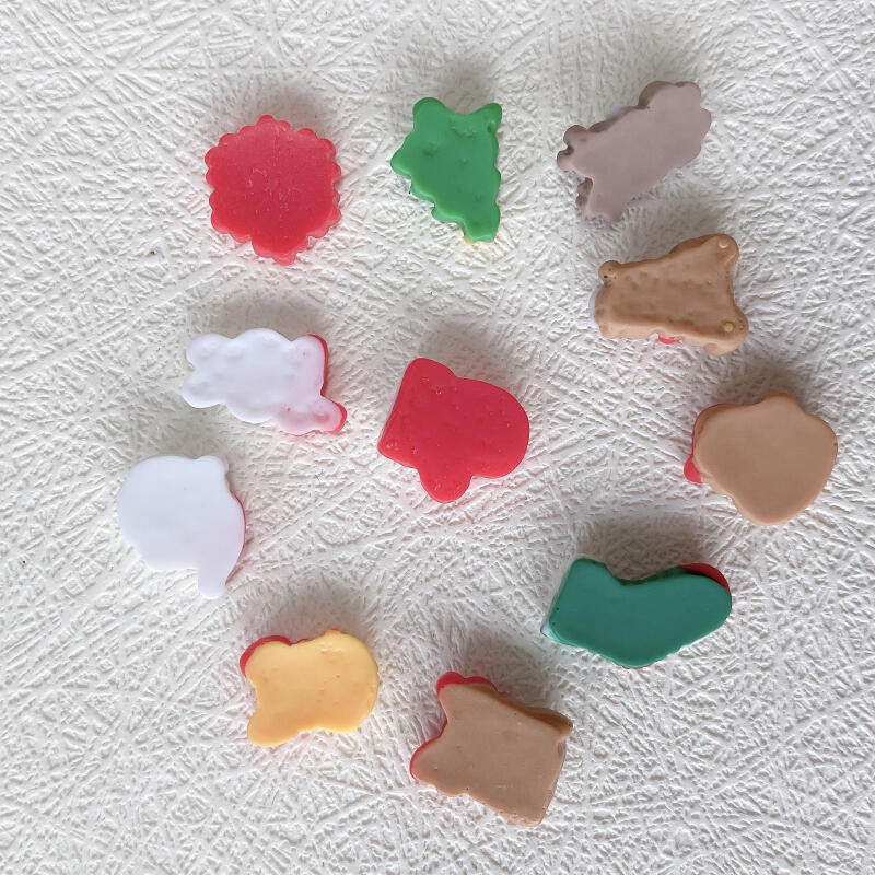 20pcs Christmas Resin Nail Art Charms Santa Elk Snowman DIY Decoration