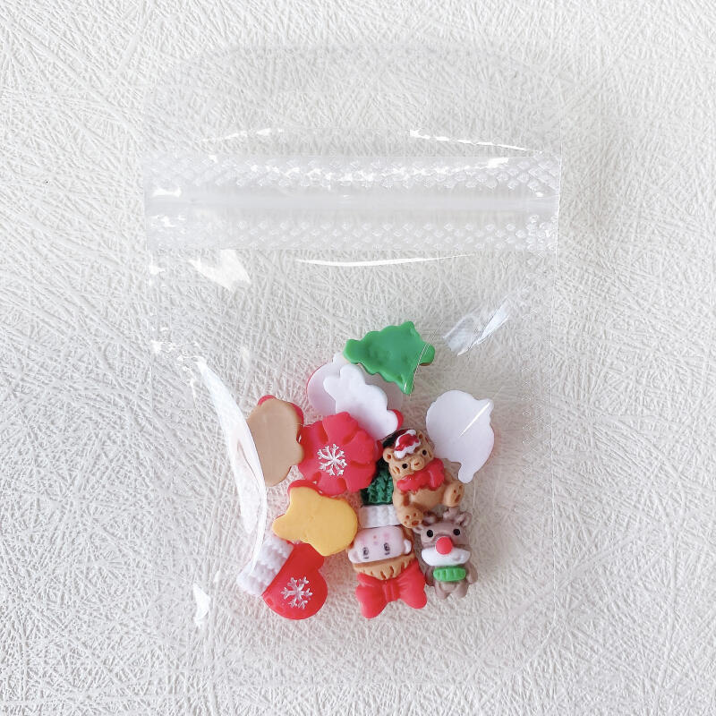 20pcs Christmas Resin Nail Art Charms Santa Elk Snowman DIY Decoration