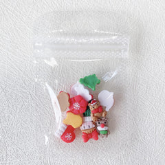 20pcs Christmas Resin Nail Art Charms Santa Elk Snowman DIY Decoration