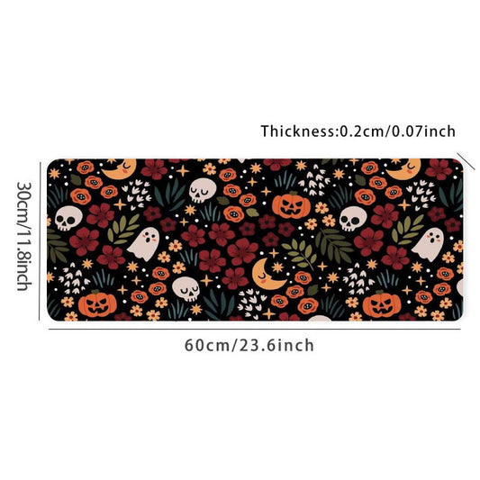 Skull Pumpkin Ghost Desk Mat Large Gaming Mousepad
