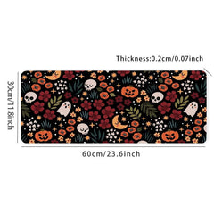 Skull Pumpkin Ghost Desk Mat Large Gaming Mousepad